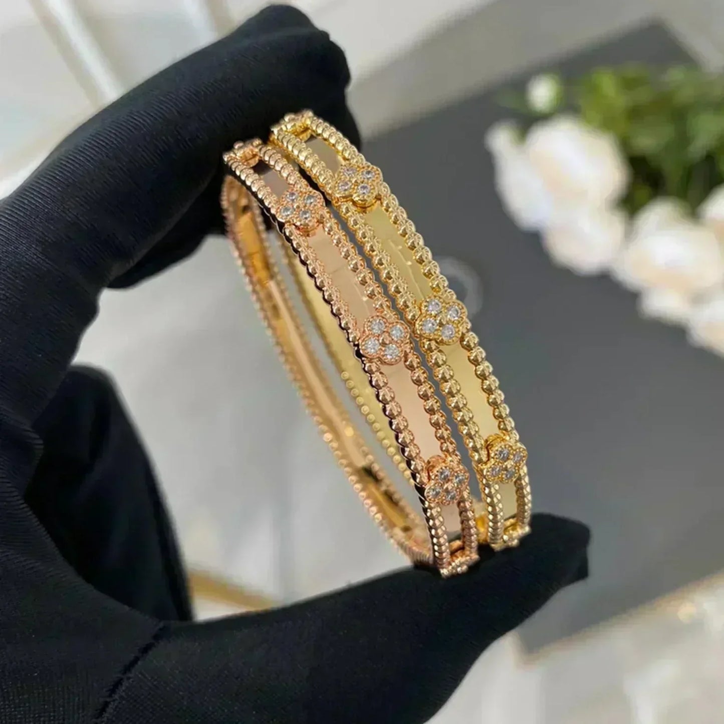 Mysitc CLOVER BRACELET 4MM DIAMONDS