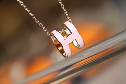 Mysitc POP H PEDANT PINK GOLD