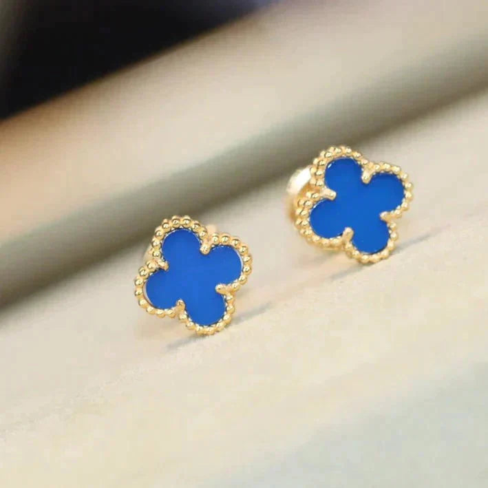 Mysitc CLOVER MINI 9.5MM TURQUOISE EARRINGS