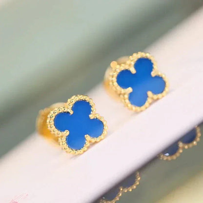 Mysitc CLOVER MINI 9.5MM TURQUOISE EARRINGS