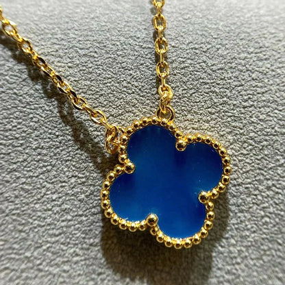 Mystic CLOVER 15MM ブルーアゲートネックレス
