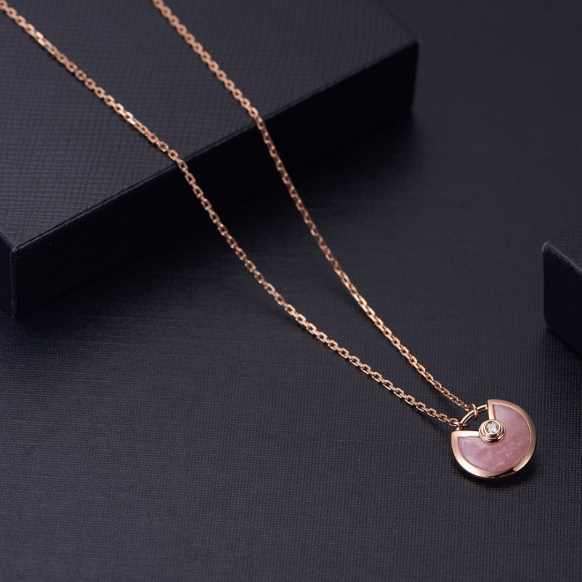 Mysitc AMULETTE ROSE GOLD PINK MOP NECKLACE