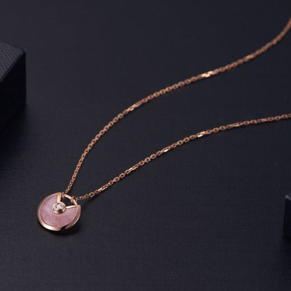 Mysitc AMULETTE ROSE GOLD PINK MOP NECKLACE
