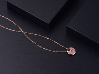 Mysitc AMULETTE ROSE GOLD PINK MOP NECKLACE