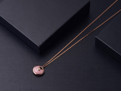 Mysitc AMULETTE ROSE GOLD PINK MOP NECKLACE