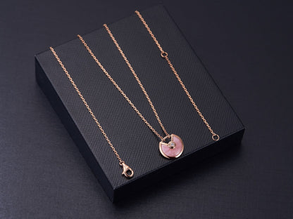 Mysitc AMULETTE ROSE GOLD PINK MOP NECKLACE