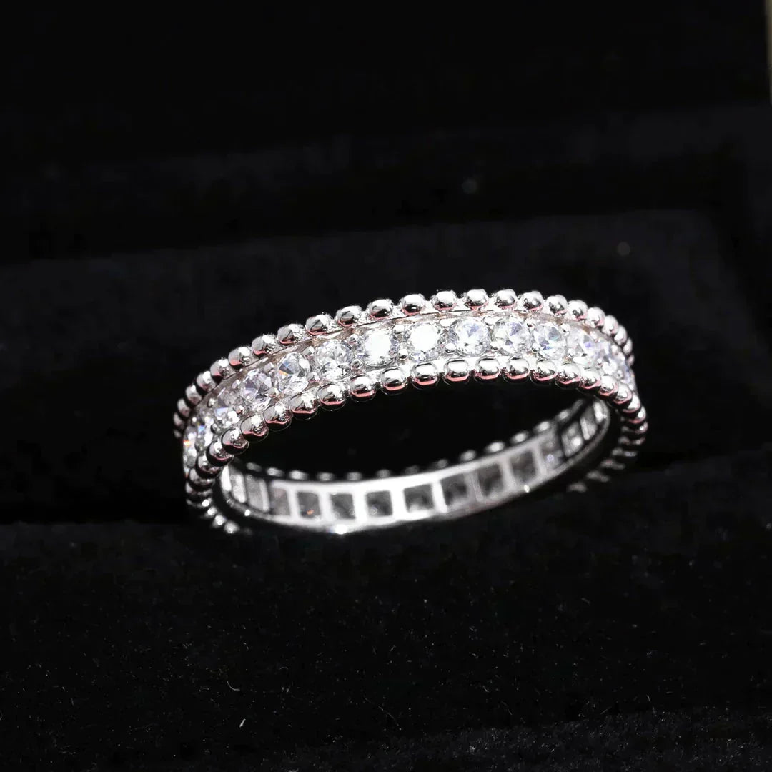 Mysitc PERLEE DIAMOND SILVER RING