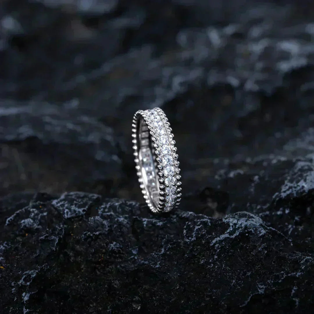 Mysitc PERLEE DIAMOND SILVER RING