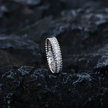 Mysitc PERLEE DIAMOND SILVER RING