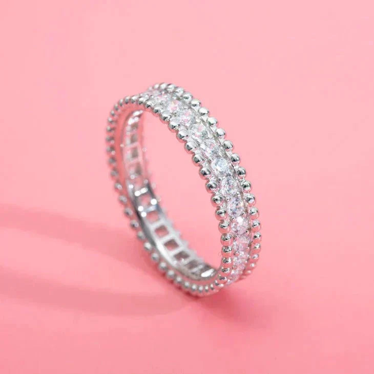 Mysitc PERLEE DIAMOND SILVER RING