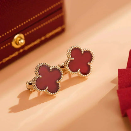Mysitc CLOVER MEDIUM 1 MOTIFS CARNELIAN  EARRINGS
