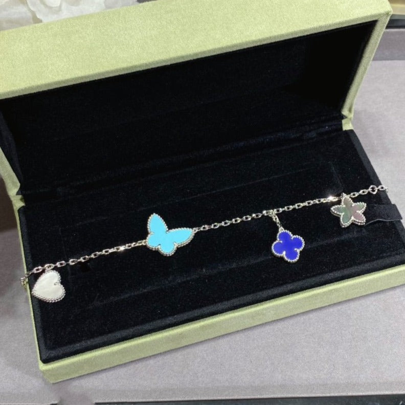 Mysitc LUCKY SPRING SILVER BRACELET 4 MOTIF