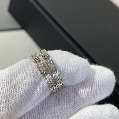 ミスティック ラブ ダイヤモンド シルバー フープピアス