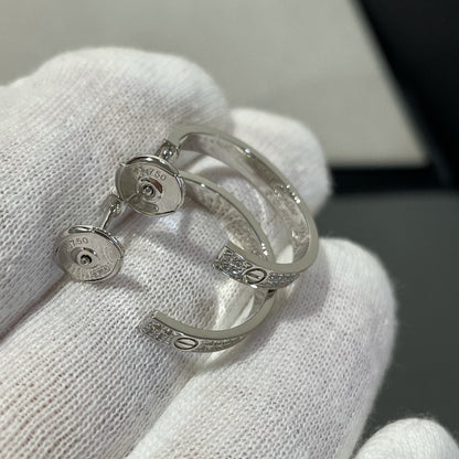 ミスティック ラブ ダイヤモンド シルバー フープピアス