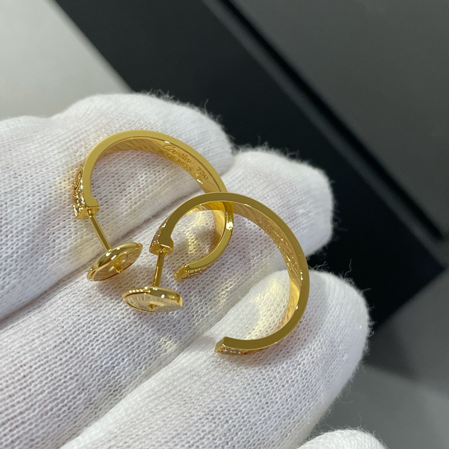 Mystic LOVE ダイヤモンド ゴールド フープピアス
