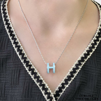 Mysitc POP H SKY BLUE NECKLACE