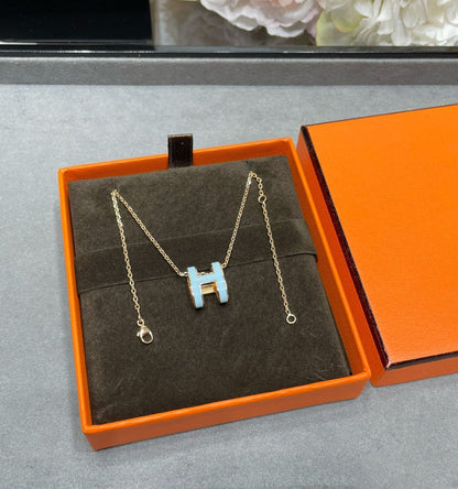 Mysitc POP H SKY BLUE NECKLACE