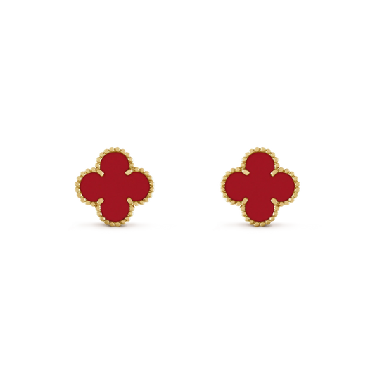 Mysitc CLOVER MINI 9.5MM CARNELIAN EARRINGS