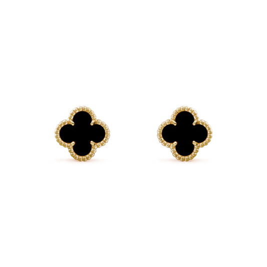 Mysitc CLOVER MINI 9.5MM BLACK MOP EARRINGS