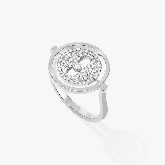 [Mystic ]Mystic  MOVE PAVED SILVER DIAMOND RING