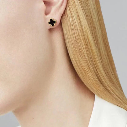 Mysitc CLOVER MINI 9.5MM BLACK MOP EARRINGS