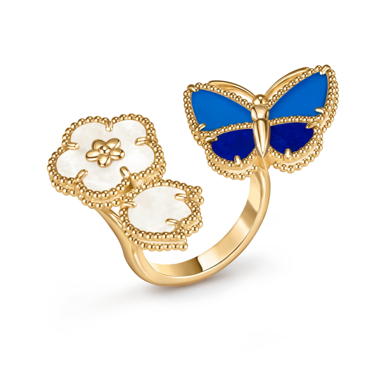 [Mysitc ] 2026 NEW MODEL SPRING LUCKY 3 MOTIF GOLD RING