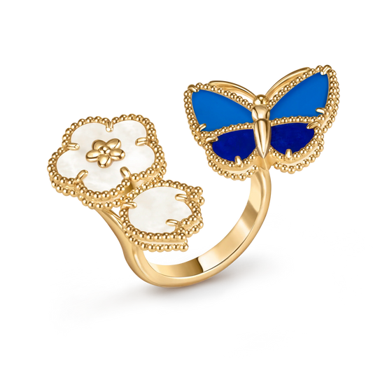 [Mysitc ] 2026 NEW MODEL SPRING LUCKY 3 MOTIF GOLD RING