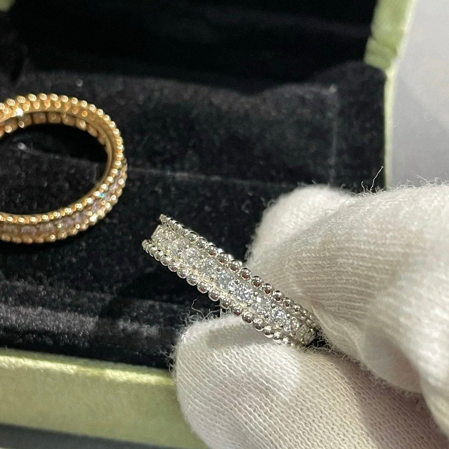 Mysitc PERLEE DIAMOND SILVER RING
