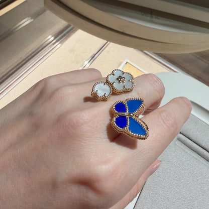 [Mysitc ] 2026 NEW MODEL SPRING LUCKY 3 MOTIF GOLD RING