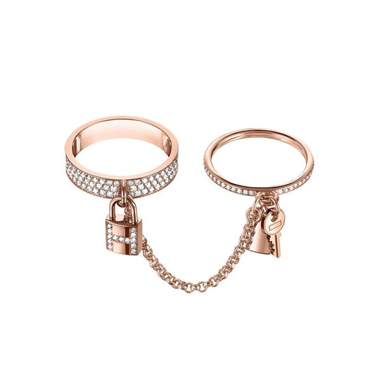 Mysitc HM KELLY CLOCHETTE DOUBLE RING IN  WITH DIAMONDS