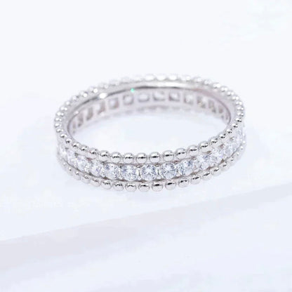 Mysitc PERLEE DIAMOND SILVER RING