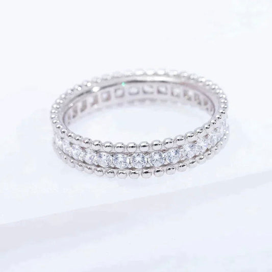 Mysitc PERLEE DIAMOND SILVER RING