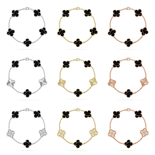 [Mysitc ]New  CLOVER 5 MOTIF PULSAR STONE BRACELET COLLECTION