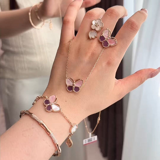 [Mysitc ] 26 NEW CLOVER LUCKY LIGHT PURPLE SET