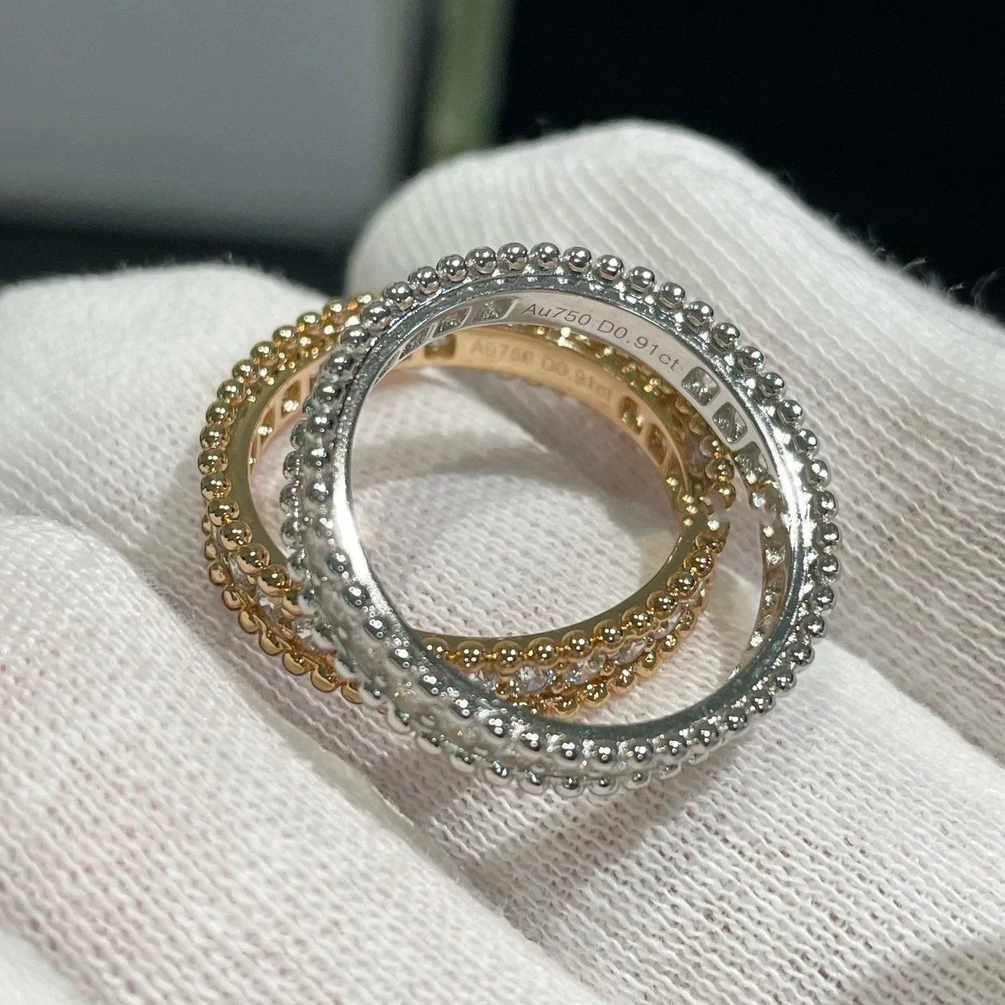 Mysitc PERLEE DIAMOND SILVER RING