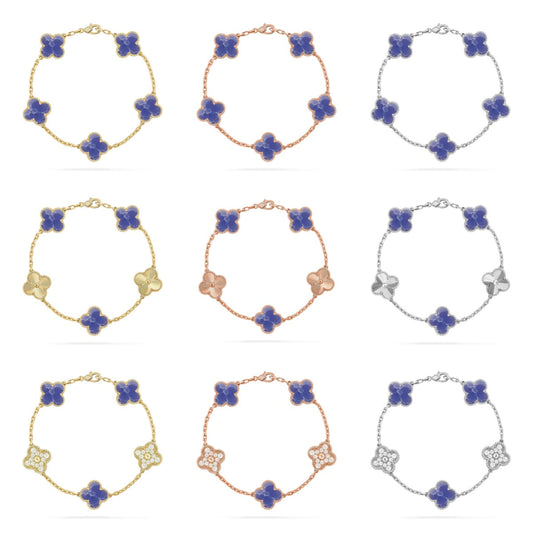 [Mysitc ]New CLOVER 5 MOTIF BLUE VEINS BRACELET COLLECTION