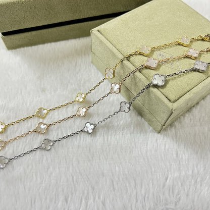 [Mysitc ]CLOVER 6 MOTIF WHITE MOP BRACELET
