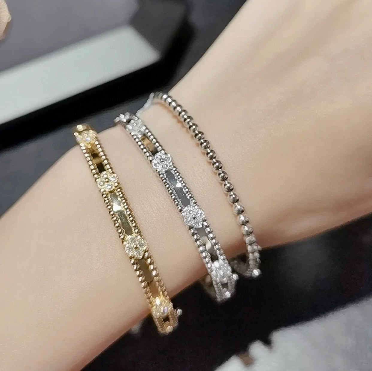 Mysitc CLOVER BRACELET 4MM DIAMONDS