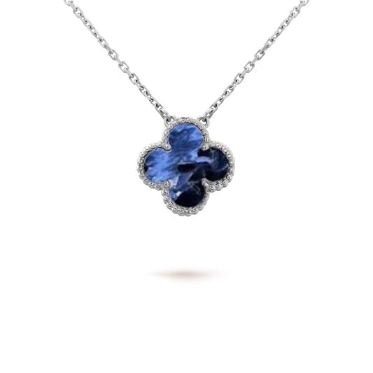Mysitc CLOVER 15MM PIETERSITE NECKLACE SILVER