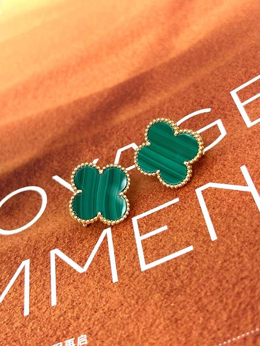 [Mysitc ] CLOVER LARGE (20mm) 1 MOTIFS GREENER MOP STUD EARRINGS