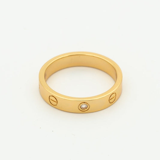 Mysitc LOVE RING 4MM 1 DIAMOND PINK GOLD