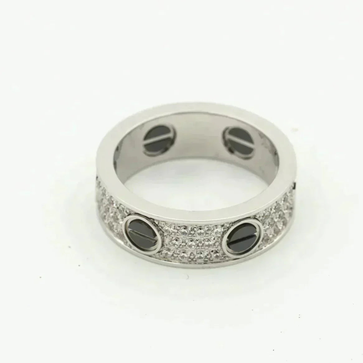 Mysitc LOVE RING 5.5MM DIAMONDS PAVED CERAMIC