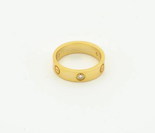 Mysitc LOVE RING 4MM 1 DIAMOND GOLD