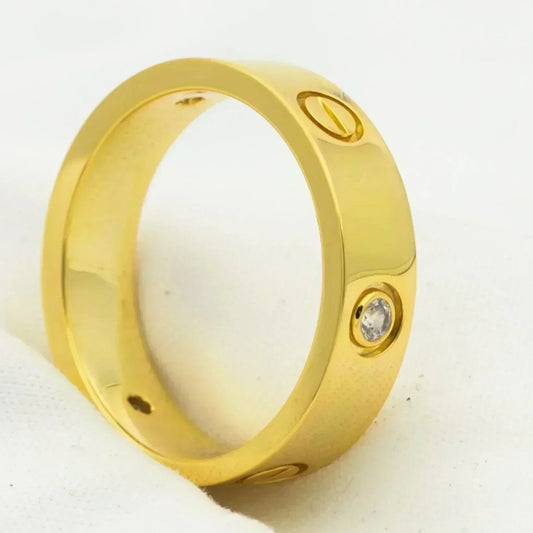 Mysitc LOVE RING 5.5MM 3 DIAMONDS GOLD