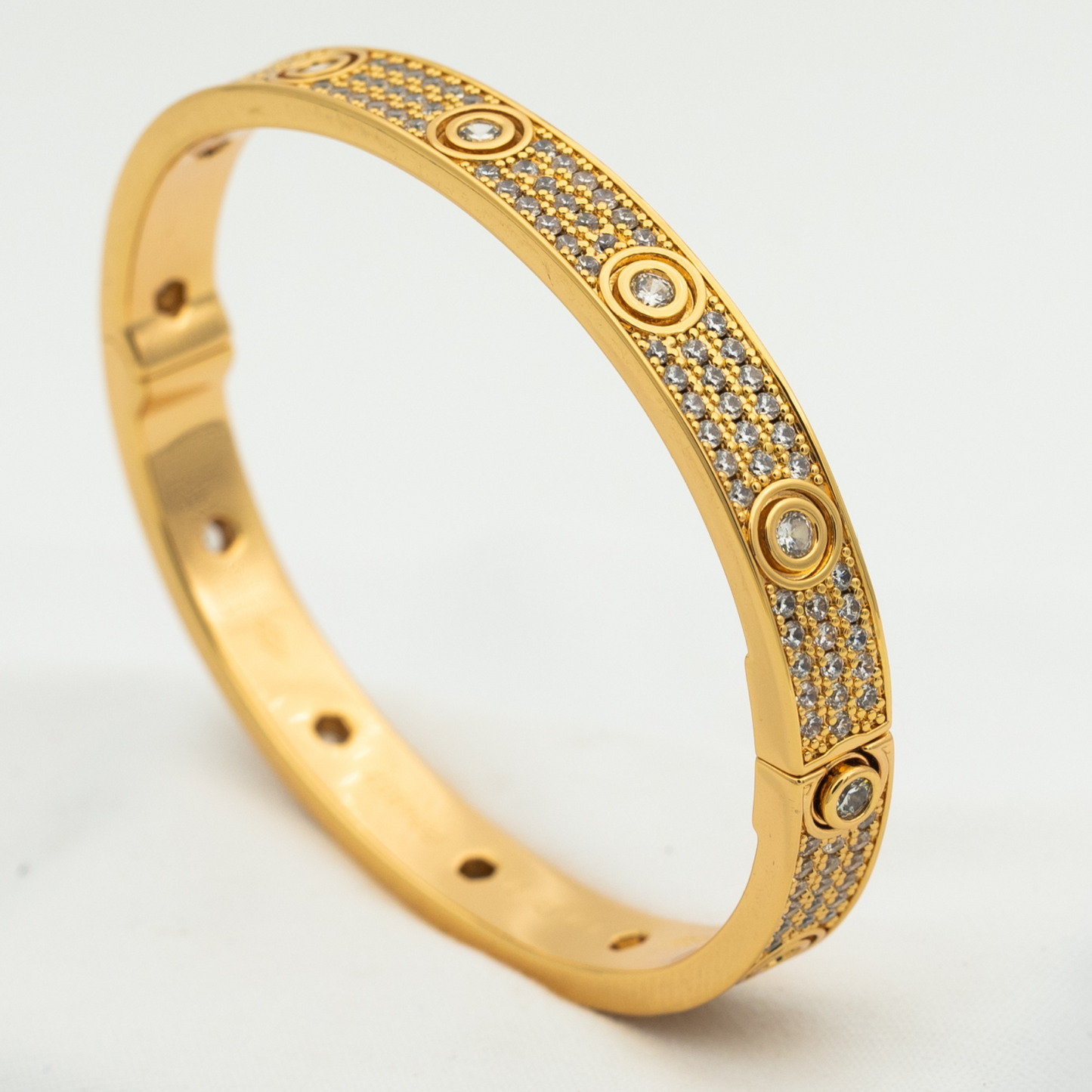 Mysitc LOVE BRACELET 6.1MM DIAMOND-PAVED 10 BIG DIAMONDS