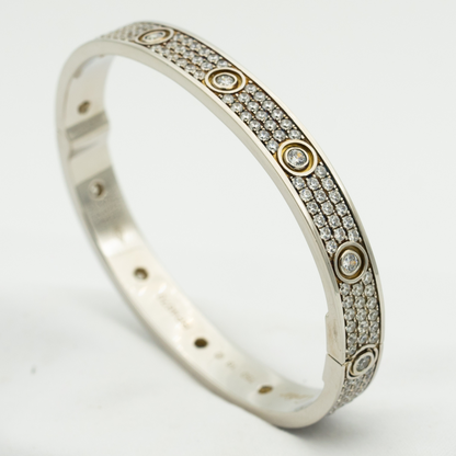 Mysitc LOVE BRACELET 6.1MM DIAMOND-PAVED 10 BIG DIAMONDS