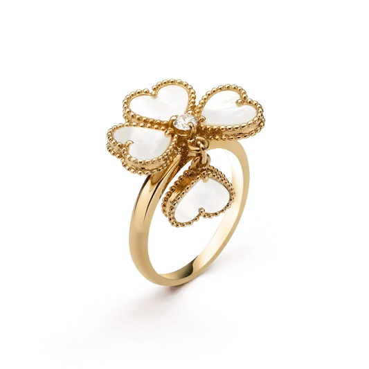 Mysitc SWEET CLOVER WHITE MOP RING