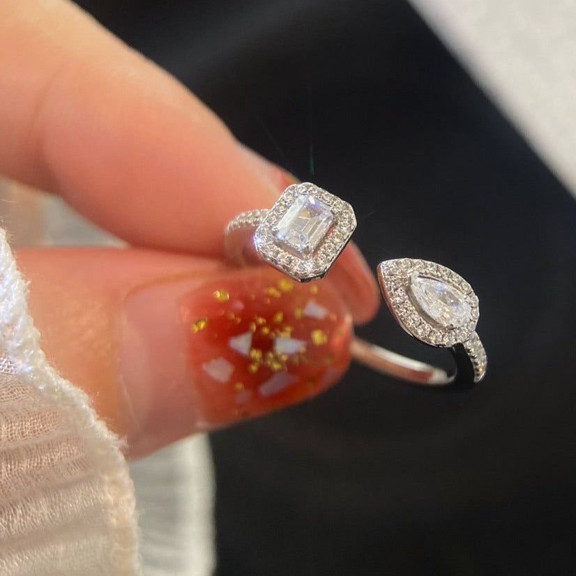 [Mystic ]MY TWIN TOI & MOI SILVER DIAMOND RING