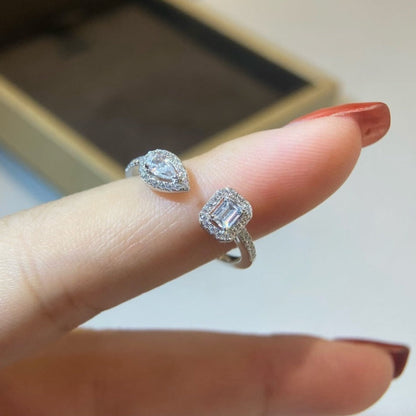 [Mystic ]MY TWIN TOI & MOI SILVER DIAMOND RING
