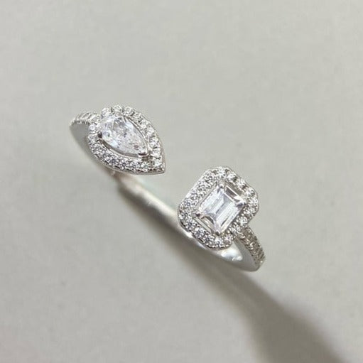 [Mystic ]MY TWIN TOI & MOI SILVER DIAMOND RING